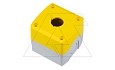 Корпус для поста кнопочного, пластик, желтый/черный, 71x71x65,5mm, 1 место, IP65 от интернет-магазина amperkin.by