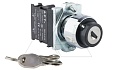 Переключатель PB1S, с ключом, 0<-I, возврат, ключ выним. в 0, 1NO, 6A 230VAC/24VDC, 22mm, IP65 от интернет-магазина amperkin.by