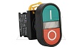 Кнопка двойная PB3E, красный/зеленый,  1NO+1NC, 6A 230VAC/24VDC, с подсветкой без LED, 22mm, IP65 от интернет-магазина amperkin.by