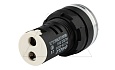 Индикатор светодиодный моноблочный AD116-22DS, белый, LED 110VAC/DC, IP65, 22mm от интернет-магазина amperkin.by