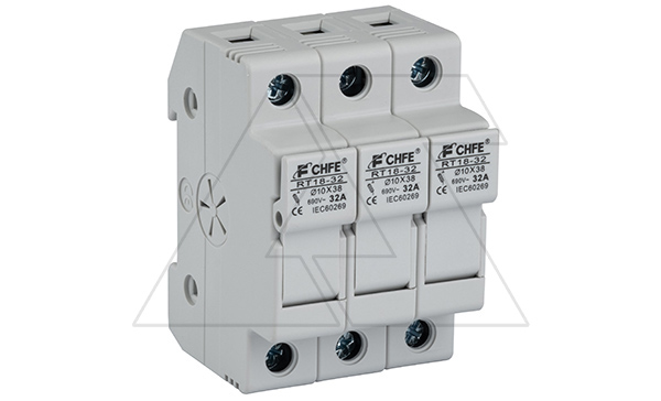 Держатель вставок плавких цилиндр., 3P, 32A, 690VAC, 10x38mm, 3M