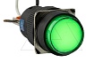 Кнопка плоская LA115-C, возврат, зеленая, круглая, подсветка 24VAC/DC, 1CO, 16mm, IP40 от интернет-магазина amperkin.by
