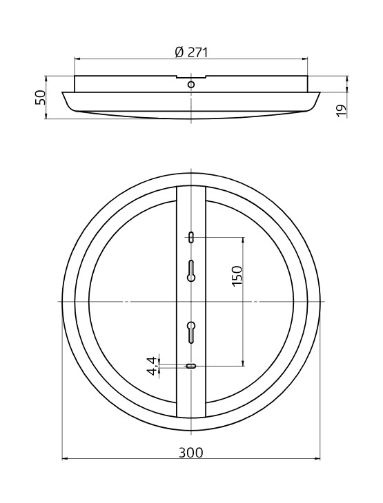 Светильник с датчиком движения B.E.G. AL8-25-300-LED-3C-HF