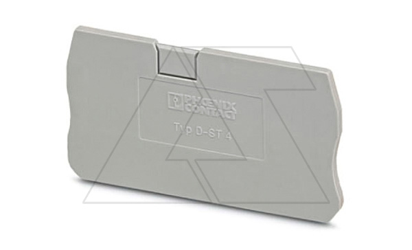Крышка концевая D-ST 4 /2,2mm, для пружинных клемм ST 4, серая Крышка концевая D-ST 4 /2,2mm, для пружинных клемм ST 4, серая