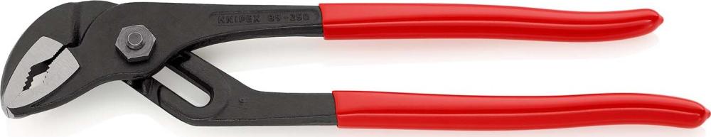 Клещи переставные с гребенчатым шарниром, 34 мм (1 5/16"), под ключ 36 мм, L-250 мм, Cr-V, серые, обливные рукоятки, SB (KNIPEX)