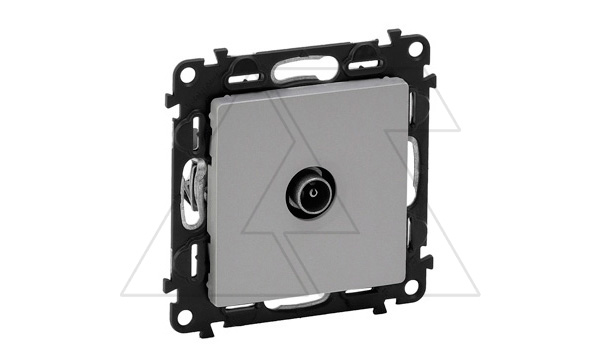 Valena Life - Розетка TV оконечная 10dB, 0-862MHz, алюминий (инд. упаковка) Valena Life - Розетка TV оконечная 10dB, 0-862MHz, алюминий (инд. упаковка)