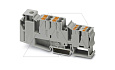 Клемма потенциальная PTU 35/4X6/6X2,5 /16,3mm, гибридная, 1 присоед. x35mm2, 4 присоед. x6mm2, 4 присоед. x2,5mm2, 105A, 1000V, серая от интернет-магазина amperkin.by