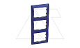 Galea Life - Рамка Metallic на 3 поста вертикальная, Magic Blue от интернет-магазина amperkin.by