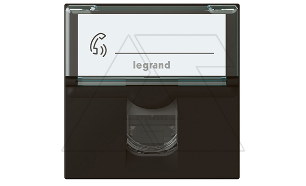 Mosaic - Розетка RJ-45 Кат.6 STP, 2М, с окном маркировки, матовый черный