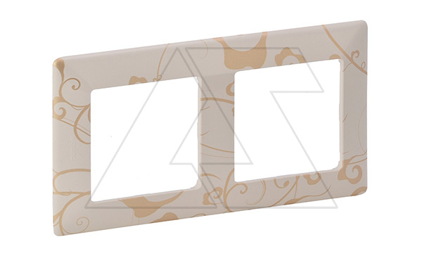 Valena Life - Рамка 2 поста верт/гориз, ампир бежевый