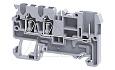 Клемма проходная CX2.5/3/1B /5x62,5mm, пружинная, штекерный отвод, 3 присоед., 2,5(max 4)mm2, 24A, 500V, серая от интернет-магазина amperkin.by
