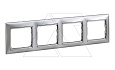 Valena - Рамка 4 поста верт/гориз, алюминий от интернет-магазина amperkin.by