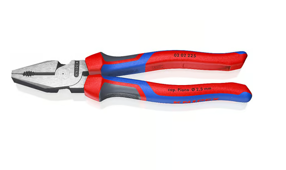 Плоскогубцы комбинированные особой мощности, L-225 мм, чёрные, 2-комп. рукоятки (KNIPEX)