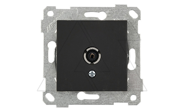 Rita - Розетка TV, оконечная, черный мат