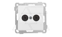 21 - Аудиорозетка, пруж.зажимы, 2-х контактная, белый 21 - Аудиорозетка, пруж.зажимы, 2-х контактная, белый