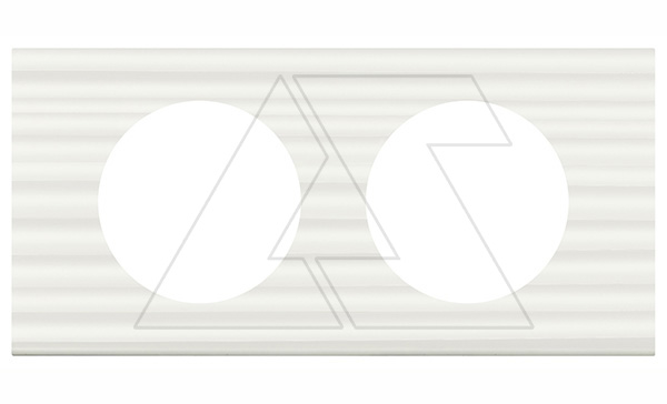 Celiane - Рамка 2 поста CORIAN белый рельеф