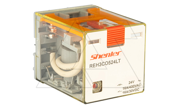 Реле REH3CO524LT, 3CO, 16A(400VAC/30VDC), 24VAC, мех. индикация, тест-кнопка, LED Реле REH3CO524LT, 3CO, 16A(400VAC/30VDC), 24VAC, мех. индикация, тест-кнопка, LED
