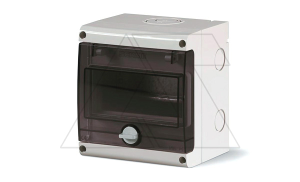 Щит модульный навесной, 6M, дымчатая дверь, 136x150x110mm, IK07, IP66, серия ADVANCE2 (стикерованный) Щит модульный навесной, 6M, дымчатая дверь, 136x150x110mm, IK07, IP66, серия ADVANCE2 (стикерованный)