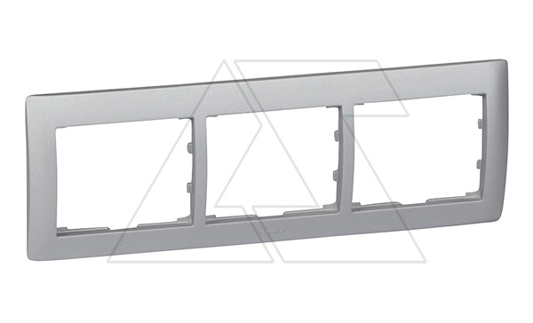 Galea Life - Рамка на 3 поста горизонтальная, Aluminium