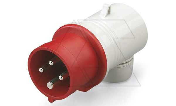 Разъем пром. силовой CEE кабельный угловой, штекер, 32A, 3P+N+E 6h, 346_415VAC 50/60Hz, IP44, серия EUREKA