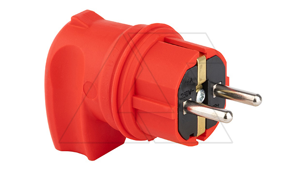 Tena - Вилка 2P+E угловая, IP44, красный