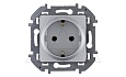Inspiria - Розетка 2P+E нем. стд. (алюминий) от интернет-магазина amperkin.by