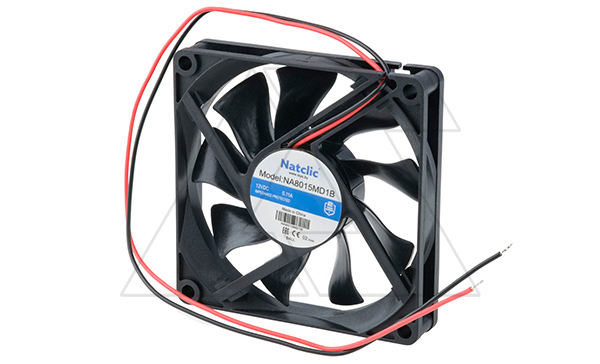 Вентилятор осевой NA, 80x80x15мм, 12VDC, 48м3/ч, 1,32Вт, 2700об/мин, 27дБА, подшипник качения