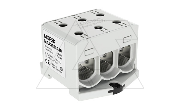Клемма Morek OTL150-3 серая, 3xAl/Cu 25_150mm², 320(CU)/290(AL)A на клемму, 1000V, винтовые зажимы Клемма Morek OTL150-3 серая, 3xAl/Cu 25_150mm², 320(CU)/290(AL)A на клемму, 1000V, винтовые зажимы