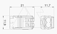 Клемма 61 225 FL универсальная, 2 контакта 0,2...2.5мм², 24А, 450V, поликарбонат от интернет-магазина amperkin.by