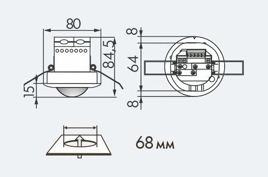 Датчик присутствия B.E.G. PD2-M-DIM-FC