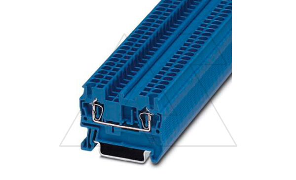 Клемма проходная ST 2,5 BU /5,2mm, пружинная, 2 присоед., 2,5(max 4)mm2, 24A, 800V, синяя Клемма проходная ST 2,5 BU /5,2mm, пружинная, 2 присоед., 2,5(max 4)mm2, 24A, 800V, синяя