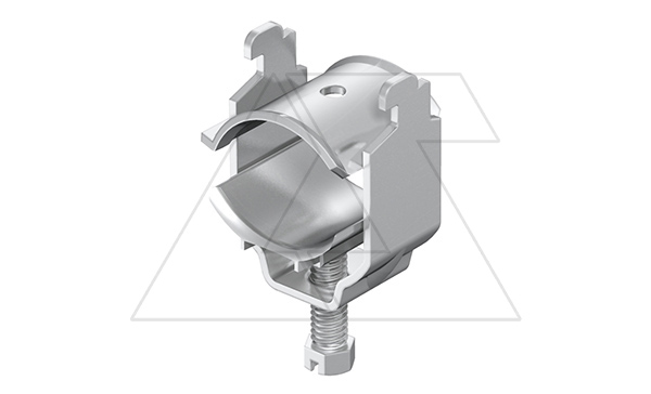 Скоба 2056N SAS 16 VA зажимная для экрана, диапазон зажима 12-16мм, под шлиц 11-12мм, нерж. сталь