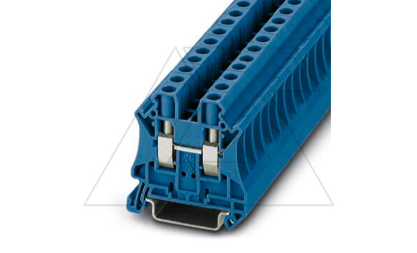 Клемма проходная UT 6 BU /8,2mm, винтовая, 2 присоед., 6(max 10)mm2, 41A, 1000V, синяя Клемма проходная UT 6 BU /8,2mm, винтовая, 2 присоед., 6(max 10)mm2, 41A, 1000V, синяя