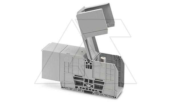 Клемма болтовая RBO 16-HC /54,8mm, 2 присоед., M16, 300mm2, 520A, 1000V, с защитными крышками, серая Клемма болтовая RBO 16-HC /54,8mm, 2 присоед., M16, 300mm2, 520A, 1000V, с защитными крышками, серая