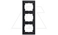 Candela - Рамка 3 поста, к механизмам серии 21, вертикальный монтаж, черный мат от интернет-магазина amperkin.by