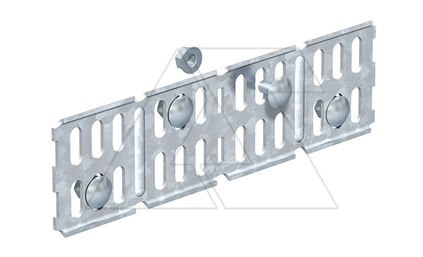 Соединитель RWVL 60 FS продольный/угловой, для лотков высотой борта 60мм, конв. оцинк.