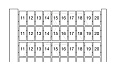 Маркеры MC512PA/5,2 для горизонт. установки, (карта 100шт) размер 4,8х12мм, "11-20", белый