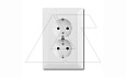 Basic 55 - Розетка 2x2P+E нем. стд. (белый) от интернет-магазина amperkin.by