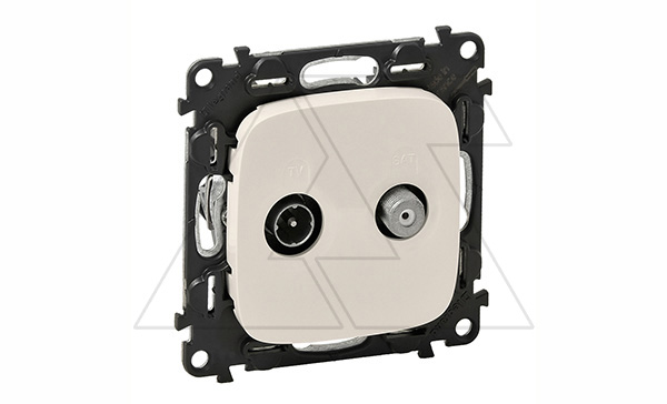 Valena Allure - Розетка TV-SAT двухкабельная 5-862MHz/950-2400MHz, слоновая кость (инд. упаковка) Valena Allure - Розетка TV-SAT двухкабельная 5-862MHz/950-2400MHz, слоновая кость (инд. упаковка)