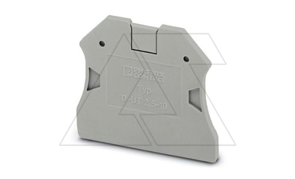 Крышка концевая D-UT 2,5/10 /2,2mm, для винтовых клемм UT 2,5..10, серая Крышка концевая D-UT 2,5/10 /2,2mm, для винтовых клемм UT 2,5..10, серая