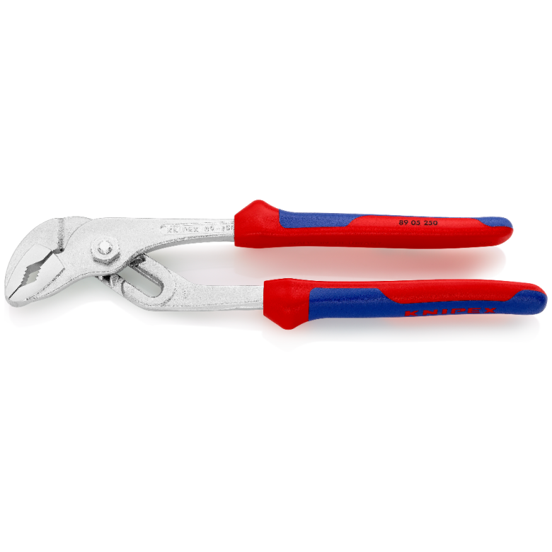 Клещи переставные с гребенчатым шарниром, 34 мм (1 5/16"), под ключ 36 мм, L-250 мм, Cr-V, хром., 2-комп. рукоятки (KNIPEX)