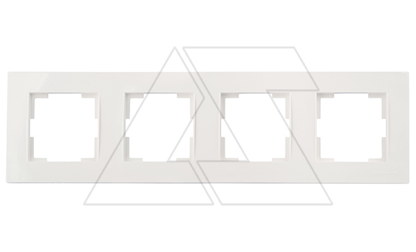 Rita - Рамка 4 поста, горизонтальный монтаж, белый