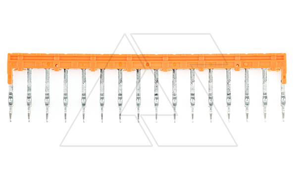 Перемычка JX4/16 на 16 полюсов, для клемм CY,CX,CP 6mm, 32A, оранжевая
