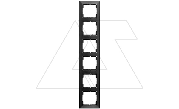 Candela - Рамка 6 постов, к механизмам серии 21, вертикальный монтаж, дымчатый