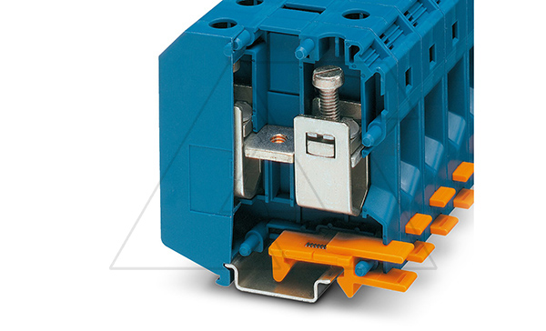 Клемма для высокого тока UKH 50 BU /20mm, винтовая, 2 присоед., 50(max 70)mm2, 150A, 1000V, синяя Клемма для высокого тока UKH 50 BU /20mm, винтовая, 2 присоед., 50(max 70)mm2, 150A, 1000V, синяя