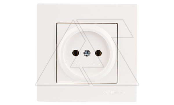 Rita - Розетка 2P,(в комплекте с рамкой), белый
