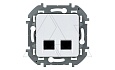 Inspiria - Розетка 2хRJ-45 UTP CAT6 (белый) от интернет-магазина amperkin.by