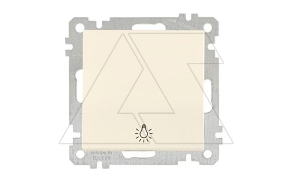 21 - Выключатель кнопочный, символ - лампа, пруж. зажимы, сл.кость 21 - Выключатель кнопочный, символ - лампа, пруж. зажимы, сл.кость