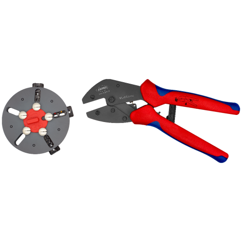 Пресс-клещи MultiCrimp®, с магазином для смены плашек, 3 сменные плашки, L-250 мм, 2-комп. рукоятки