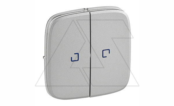 Valena Allure - Лицевая панель для выключателя двухклавишного с подсветкой, алюминий